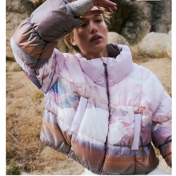 Free people movement In A Bubble Shine Jacket/ size L - Picture 3 of 11